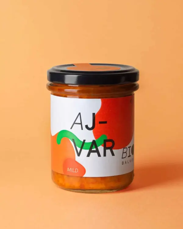 Bio Ajvar mild im 200 Gramm Glas von BioBalkan