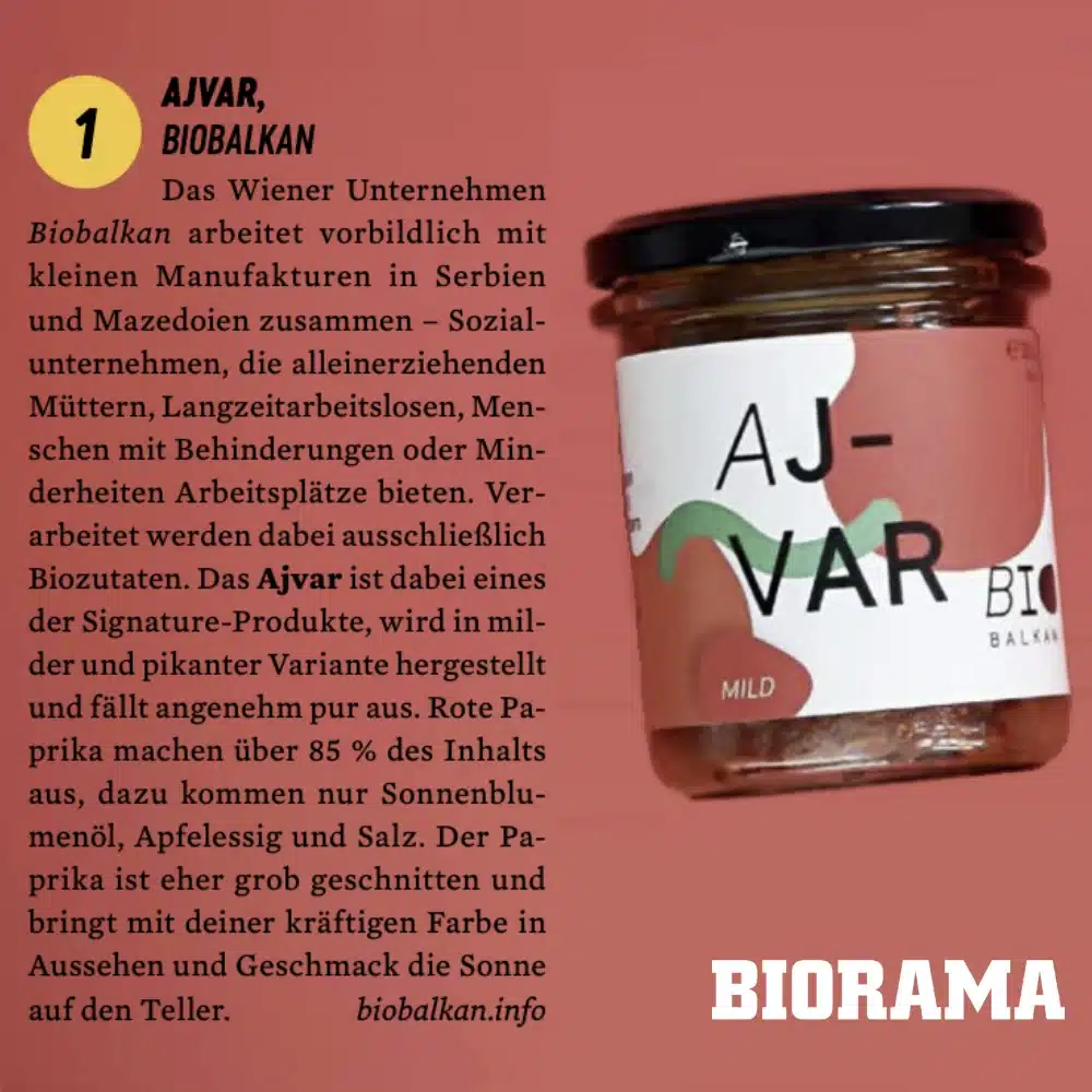 BIORAMA über Bio-Ajvar und BioBalkan